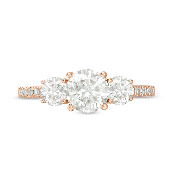1-3/4 CT. T.w. Diamond Past Present FutureÂ® Engagement Ring in 14K Rose Gold