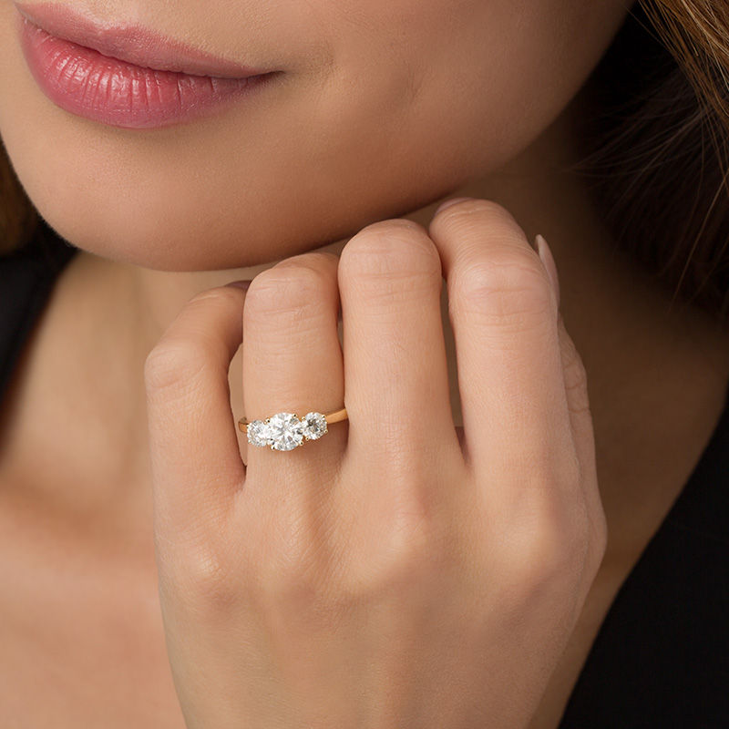 Main Image 3 of 1-3/4 CT. T.W. Diamond Past Present Future® Engagement Ring in 14K Gold