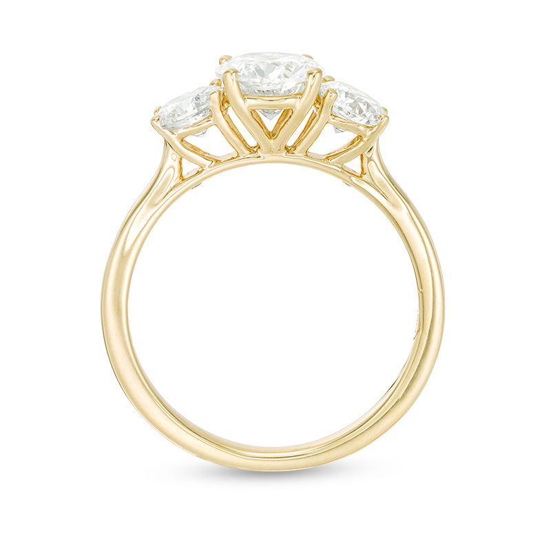 Main Image 5 of 1-3/4 CT. T.W. Diamond Past Present Future® Engagement Ring in 14K Gold
