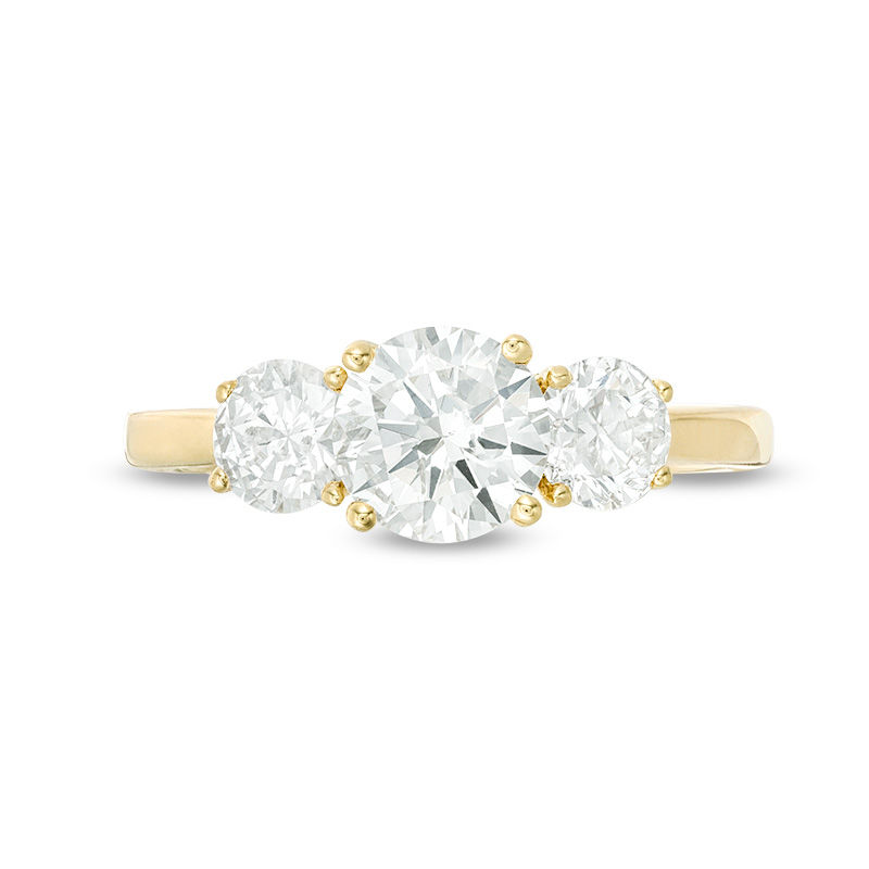 Main Image 6 of 1-3/4 CT. T.W. Diamond Past Present Future® Engagement Ring in 14K Gold