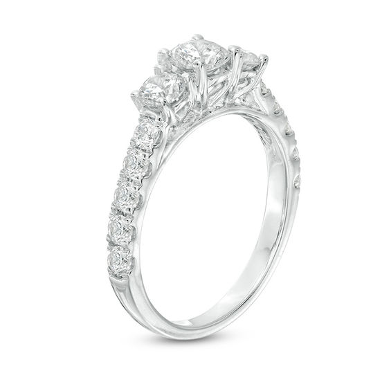 1-1/2 CT. T.w. Diamond Past Present FutureÂ® Engagement Ring in 10K White Gold