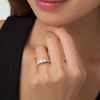 Thumbnail Image 3 of 1-1/2 CT. T.W. Diamond Past Present Future® Engagement Ring in 10K White Gold