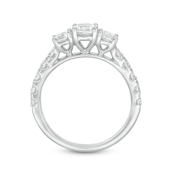 1-1/2 CT. T.w. Diamond Past Present FutureÂ® Engagement Ring in 10K White Gold
