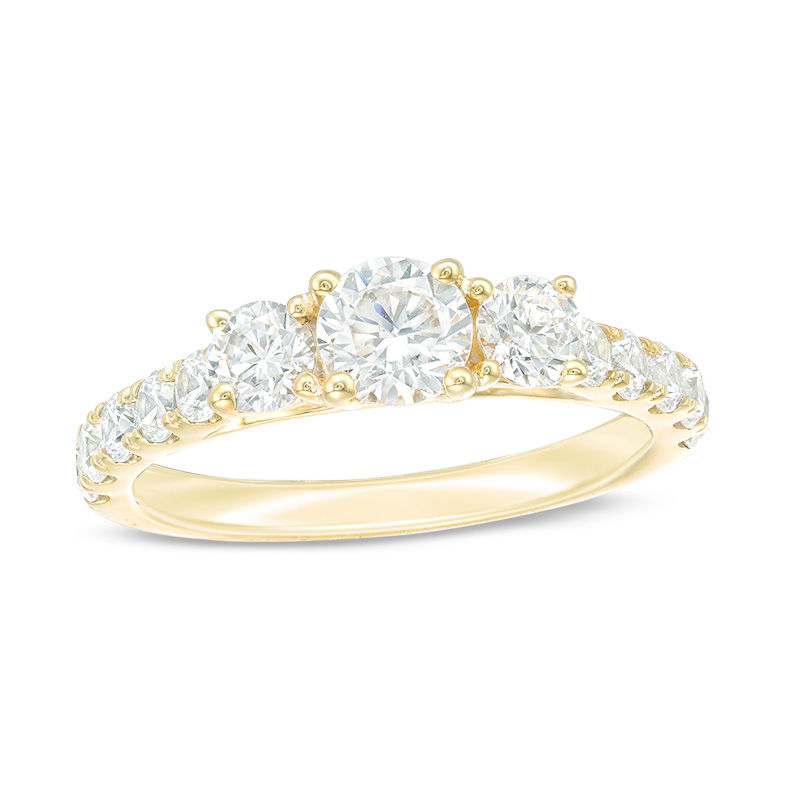 Main Image 1 of 1-1/2 CT. T.W. Diamond Past Present Future® Engagement Ring in 10K Gold