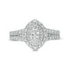 Thumbnail Image 6 of Love's Destiny by Zales 1-1/2 CT. T.W. Certified Oval Diamond Double Frame Engagement Ring in 14K Two-Tone Gold (I/SI2)