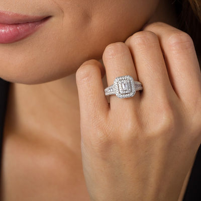 Zales emerald cut rings hotsell