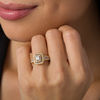 Thumbnail Image 1 of 1 CT. T.W. Emerald-Cut Diamond Double Frame Vintage-Style Engagement Ring in 14K Gold