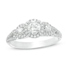 Thumbnail Image 1 of 7/8 CT. T.W. Diamond Past Present Future® Frame Engagement Ring in 14K White Gold