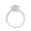 Thumbnail Image 4 of 1 CT. T.W. Pear-Shaped Diamond Double Frame Split Shank Engagement Ring in 14K White Gold