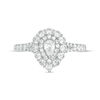 Thumbnail Image 4 of 1 CT. T.W. Pear-Shaped Diamond Double Frame Split Shank Engagement Ring in 14K White Gold