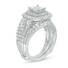 Thumbnail Image 2 of 2 CT. T.W. Quad Princess-Cut Diamond Double Frame Bridal Set in 14K White Gold