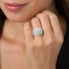 Thumbnail Image 3 of 2 CT. T.W. Quad Princess-Cut Diamond Double Frame Bridal Set in 14K White Gold