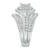 Thumbnail Image 3 of 2 CT. T.W. Quad Princess-Cut Diamond Double Frame Bridal Set in 14K White Gold