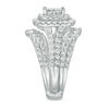Thumbnail Image 4 of 2 CT. T.W. Quad Princess-Cut Diamond Double Frame Bridal Set in 14K White Gold