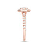 Thumbnail Image 4 of 1 CT. T.W. Diamond Hexagon Frame Engagement Ring in 14K Rose Gold