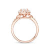 Thumbnail Image 5 of 1 CT. T.W. Diamond Hexagon Frame Engagement Ring in 14K Rose Gold