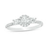 Thumbnail Image 1 of 3/4 CT. T.W. Diamond Past Present Future® Frame Engagement Ring in 14K White Gold