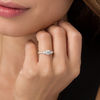 Thumbnail Image 3 of 3/4 CT. T.W. Diamond Past Present Future® Frame Engagement Ring in 14K White Gold