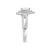 Thumbnail Image 3 of 1 CT. T.W. Pear-Shaped Diamond Double Frame Crossover Engagement Ring in 14K Two-Tone Gold