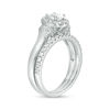 Thumbnail Image 3 of 1 CT. T.W. Oval Diamond Frame Collar Bridal Set in 14K White Gold