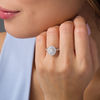 Thumbnail Image 2 of 1 CT. T.W. Oval and Round Diamond Double Frame Engagement Ring in 14K White Gold