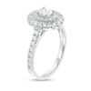 Thumbnail Image 3 of 1 CT. T.W. Oval and Round Diamond Double Frame Engagement Ring in 14K White Gold