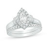 Thumbnail Image 1 of 1 CT. T.W. Marquise Diamond Frame Collar Bridal Set in 14K White Gold