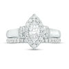 Thumbnail Image 4 of 1 CT. T.W. Marquise Diamond Frame Collar Bridal Set in 14K White Gold