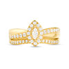 Thumbnail Image 3 of 5/8 CT. T.W. Marquise Diamond Frame Crossover Bridal Set in 14K Gold
