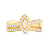 Thumbnail Image 4 of 5/8 CT. T.W. Marquise Diamond Frame Crossover Bridal Set in 14K Gold