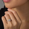 Thumbnail Image 1 of 1/3 CT. T.W. Princess-Cut Diamond Frame Engagement Ring in 10K White Gold