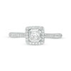 Thumbnail Image 3 of 1/3 CT. T.W. Princess-Cut Diamond Frame Engagement Ring in 10K White Gold