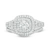 Thumbnail Image 4 of 1-1/5 CT. T.W. Diamond Double Cushion Frame Bridal Set in 14K White Gold