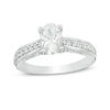 Thumbnail Image 0 of 1-1/2 CT. T.W. Oval Diamond Pavé Engagement Ring in 14K White Gold