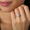 Thumbnail Image 1 of 1-1/2 CT. T.W. Oval Diamond Pavé Engagement Ring in 14K White Gold