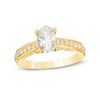 Thumbnail Image 0 of 1-1/2 CT. T.W. Oval Diamond Pavé Engagement Ring in 14K Gold