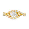 Thumbnail Image 3 of 3/4 CT. T.W. Diamond Bypass Leaf-Sides Engagement Ring in 14K Gold