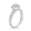 Thumbnail Image 2 of 1/4 CT. T.W. Diamond Double Frame Bridal Set in 10K White Gold