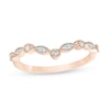 Thumbnail Image 1 of 1/8 CT. T.W. Diamond Chevron Vintage-Style Band in 10K Rose Gold