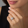 Thumbnail Image 2 of 1 CT. T.W. Diamond Double Frame Bridal Set in 10K White Gold