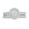 Thumbnail Image 4 of 1 CT. T.W. Diamond Double Frame Bridal Set in 10K White Gold