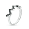 Thumbnail Image 2 of 1/3 CT. T.W. Black Diamond Zig-Zag Band in 10K White Gold