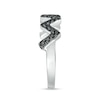 Thumbnail Image 4 of 1/3 CT. T.W. Black Diamond Zig-Zag Band in 10K White Gold