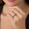 Thumbnail Image 3 of 1/3 CT. T.W. Black Diamond Zig-Zag Band in 10K White Gold