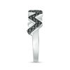 Thumbnail Image 4 of 1/3 CT. T.W. Black Diamond Zig-Zag Band in 10K White Gold