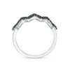 Thumbnail Image 5 of 1/3 CT. T.W. Black Diamond Zig-Zag Band in 10K White Gold