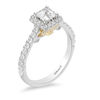 Thumbnail Image 2 of Enchanted Disney Ariel 1 CT. T.W. Princess-Cut Diamond Frame Engagement Ring in 14K Two-Tone Gold