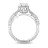 Enchanted Disney Princess 1-1/4 CT. T.W. Emerald-Cut Diamond Frame Engagement Ring in 14K White Gold