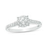 Thumbnail Image 1 of 1/2 CT. T.W. Princess-Cut Diamond Tilted Frame Engagement Ring in 10K White Gold
