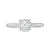 Thumbnail Image 4 of 1/2 CT. T.W. Princess-Cut Diamond Tilted Frame Engagement Ring in 10K White Gold
